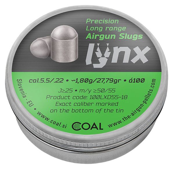 LYNX Domed slug 5,5/.22 - 27,79 grainov - 100ks