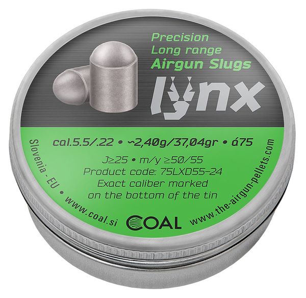 LYNX Domed slug 5,5/.22 -37,05 grainov - 75ks